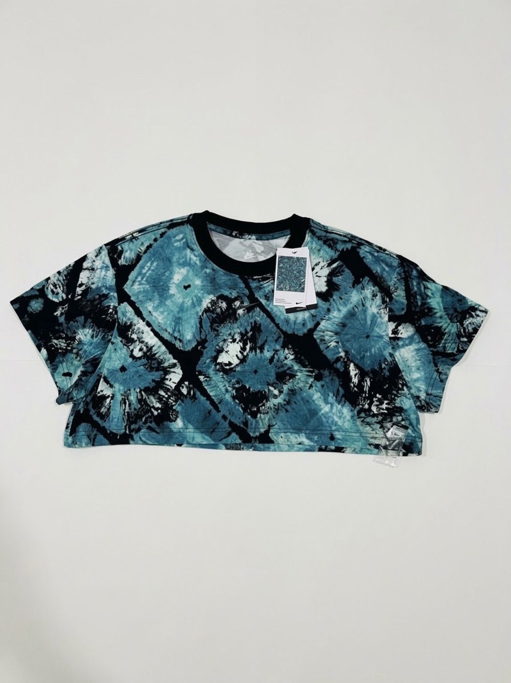 Nike x NorBlack NorWhite Bandhani Tie-Dye Cropped T-Shirt Size L NWT